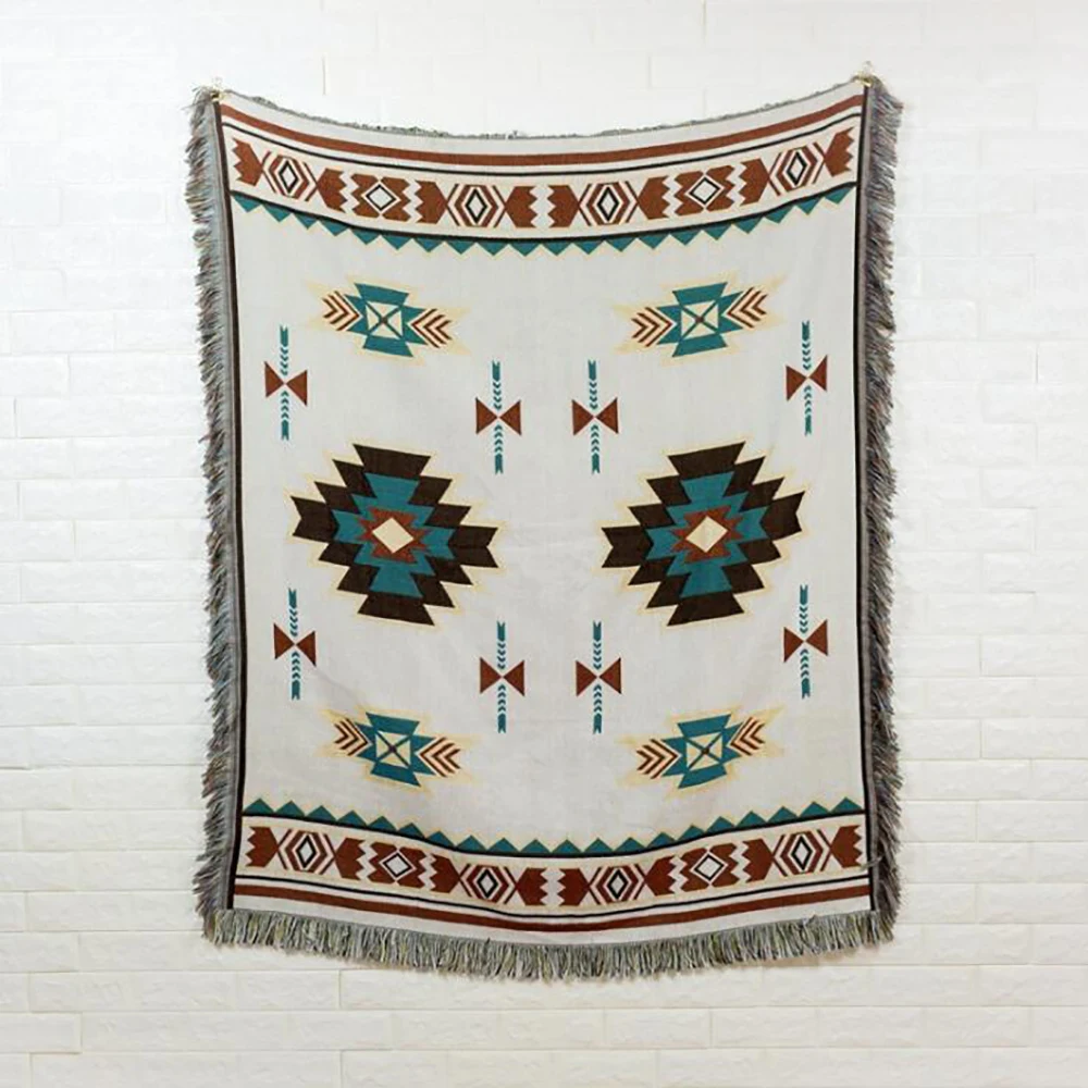 Throw Blanket Sofa Cover Quilt Cover Travel Bedding Outlet Home Decor Cotton Beach Mat Picnic Blanket