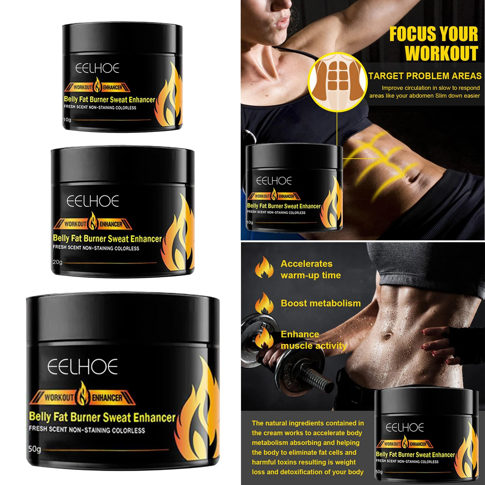 Fast Belly Fat Burner Cream Abdominal Muscle Belly Body Slimming Cream