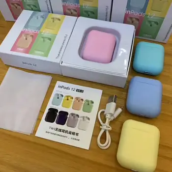 

inpods 12 inpods12 UP Version i12 Matte Wireless Bluetooth 5.0 Headphone Earphones Super Bass Sound Earbuds i7s i9s i11 i12 Tws