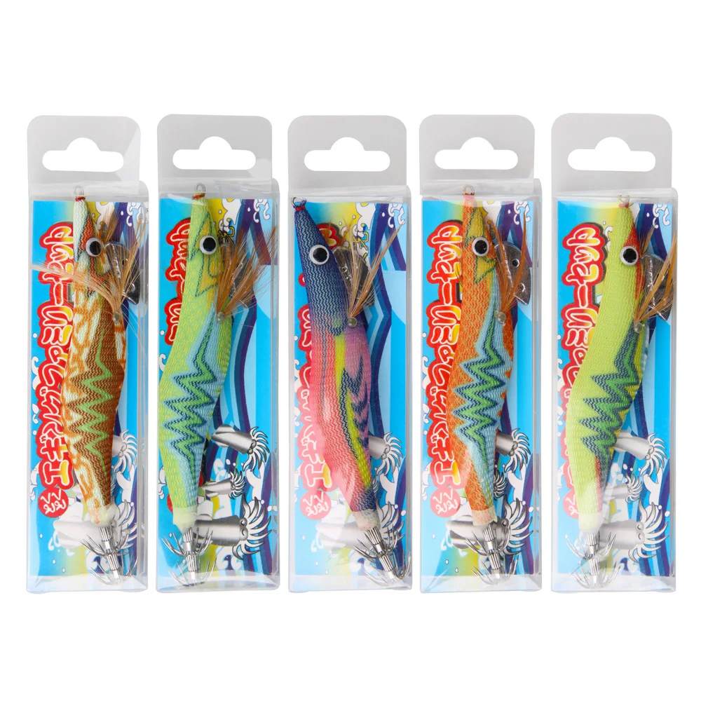 

20Pcs Luminous Jigs Fishing Lure Fishing Shrimp Lure Bait Lead Sinker Artificial Squid Hook Jigs Octopus Cuttlefish Shrimp Baits