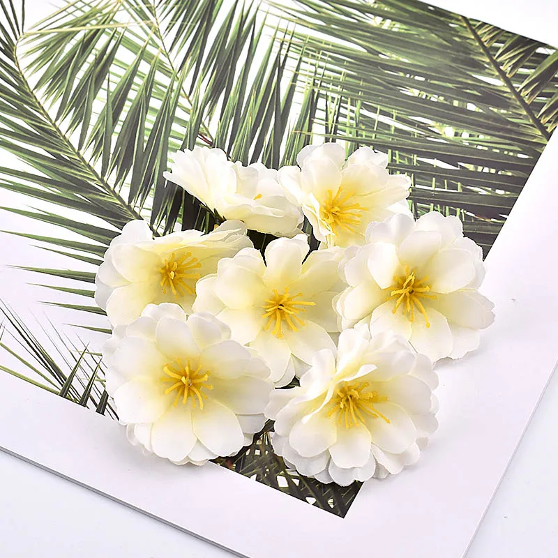 5 см искусственная Роза шелковая Цветочная головка для украшения дома и