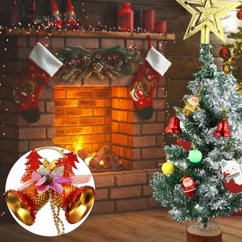 

1 Set Christmas Tree Pendants with String Light Decorative Props without Battery
