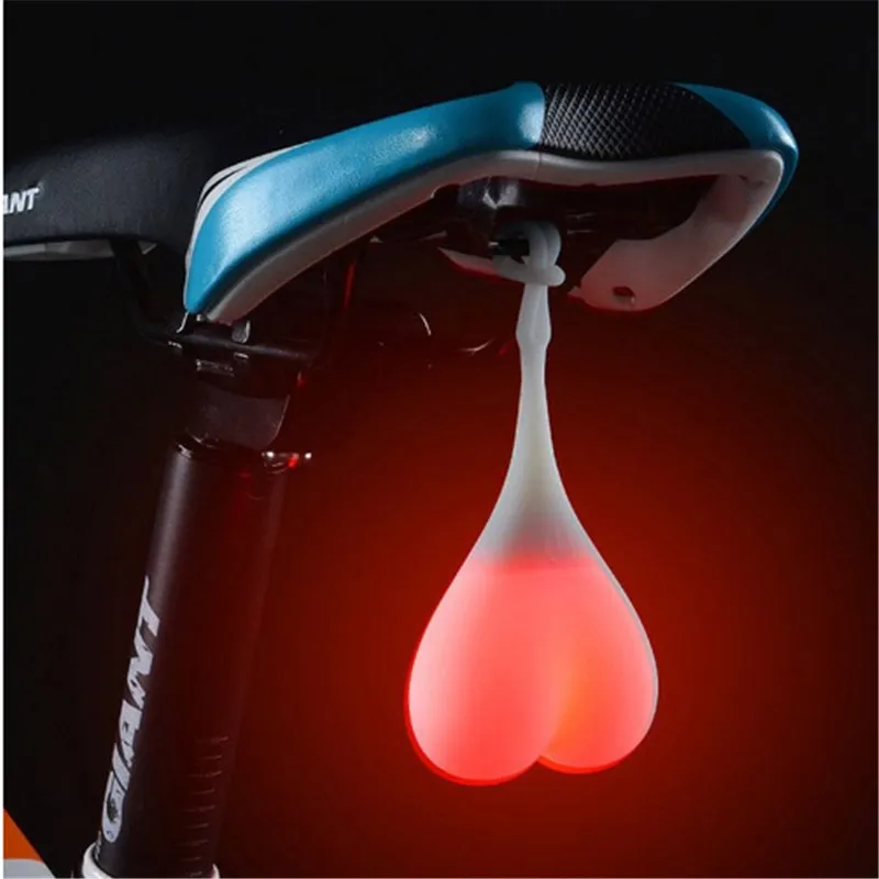 Cheap Cycling Balls Tail Silicone Light Bike Heart Light Waterproof Night Essential LED Red Warning Lights Bicycle Seat Back Egg Lamp 0