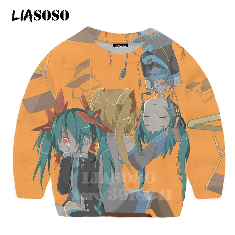 5 LIASOSO детей толстовки 3D принт аниме девочка Hatsune Толстовка Miku; Singer для мальчиков и девочек уличная Топ для маленьких детей, свитер для подростков B174-30 - Цвет: 5