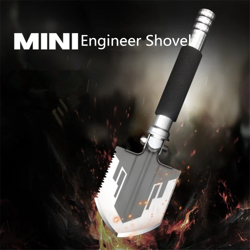 

Mini convenient and multifunctional EDC tool. Engineer Shovel. Folding Shovel Camping Tactical Shovel