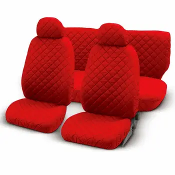 

COPRISEDILI AUTO IN COTONE TRAPUNTATO FODERA UNIVERSALE COLORE ROSSA