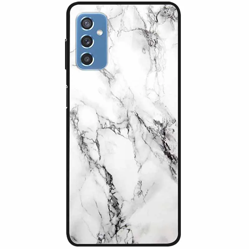 Luxury Print Case For Samsung Galaxy M52 5G Case for Galaxy m52 5G Cover Tempered Glass Phone Funda Back Cases M 52 2021 NEW cute phone cases for samsung  Cases For Samsung