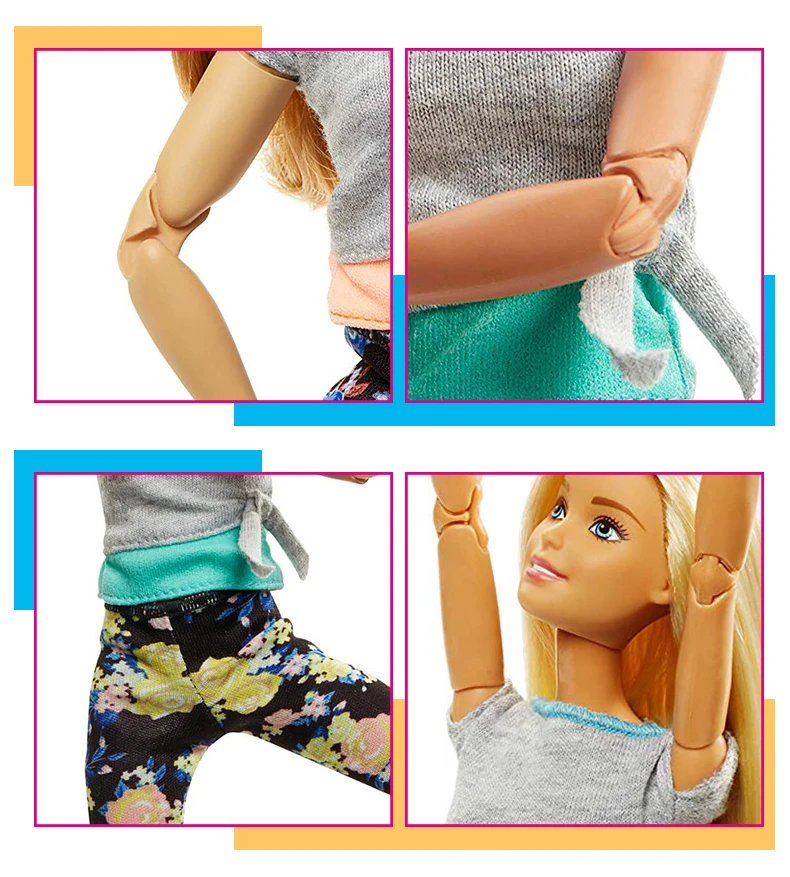 Оригинальная Барби Гимнастика Йога Спортивная Кукла Барби все суставы движение кукла игрушка для обучения девочки Рождество День рождения игрушки подарок DHL81