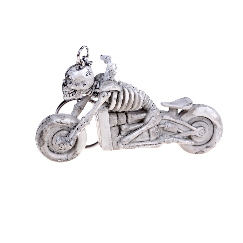 

1pc Skull Motorcycle Toy Gift Skull Keychain Vintage Rubber Devil Death Monster Pirate Trinket Motor Car toy