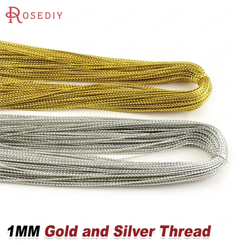 

(C105)180 Meters Thickness 1mm Silver Color Polyester Mobile Phone Thread Rope Diy Jewelry Findings Accessories Wholesale