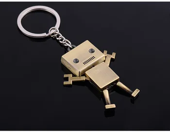 

Men Children Accessory Cute Alloy Robot Keychain Creative Jewelry Keyrings Car Key Chains kids Adults Chaveiro Birthday Present