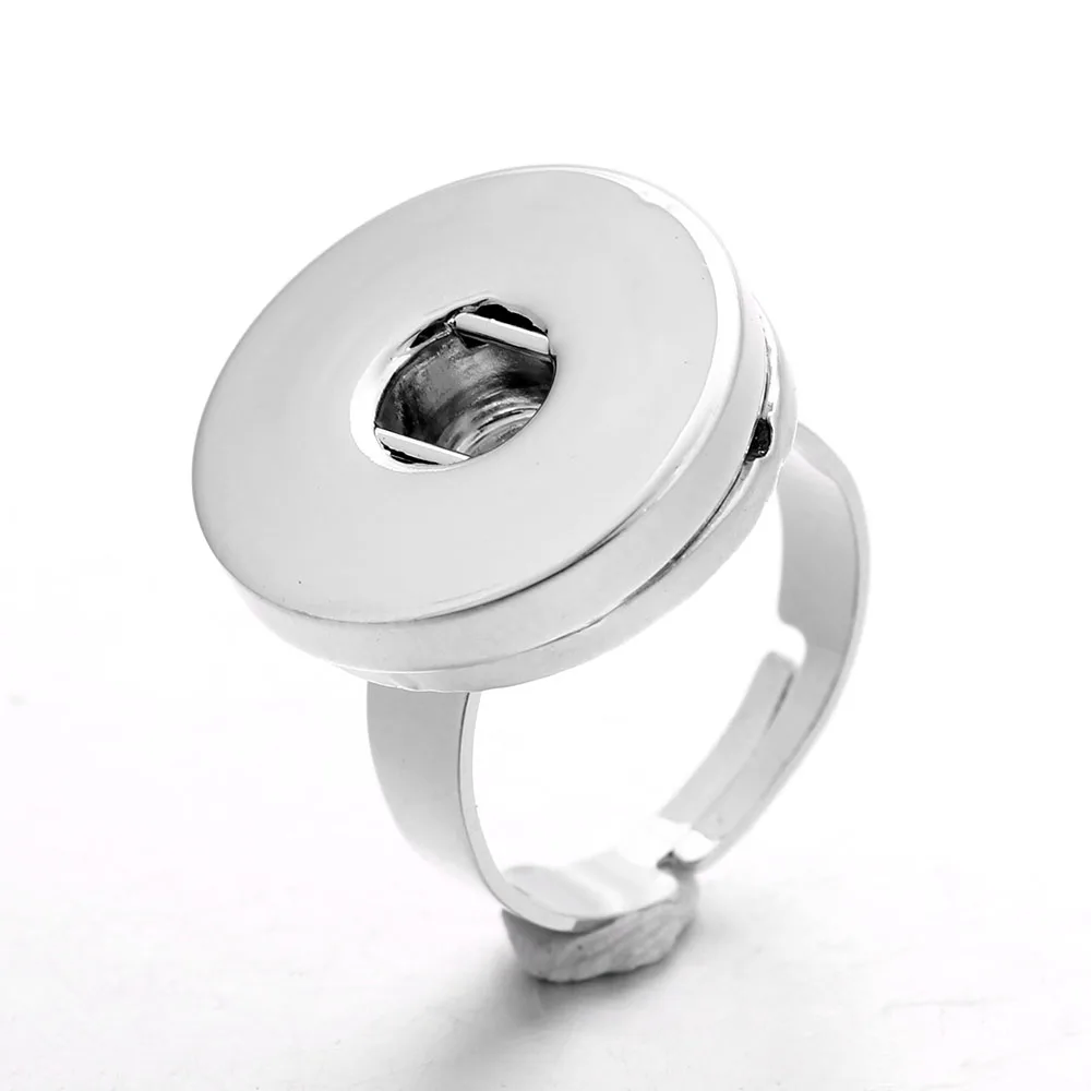 New Snap Ring Jewelry Diy 12mm&18mm Adjustable Size Snaps Button Rings