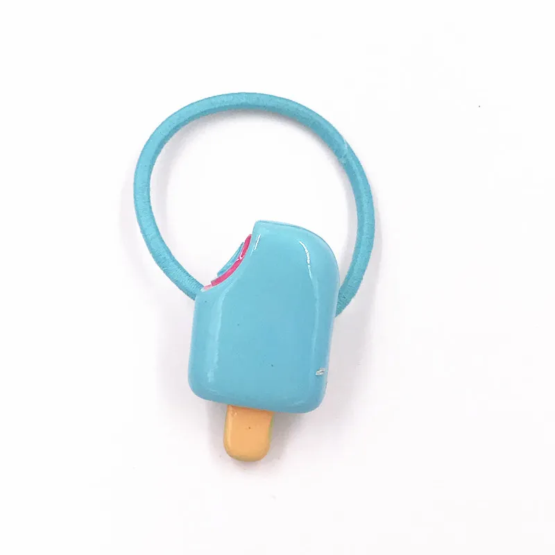 4 1PCS Candy Cake Ice cream Girls Hairbands Kids Elastics Hair Bands Hair Accesorios Children Hair Rope Headwear hair ties - Цвет: 4