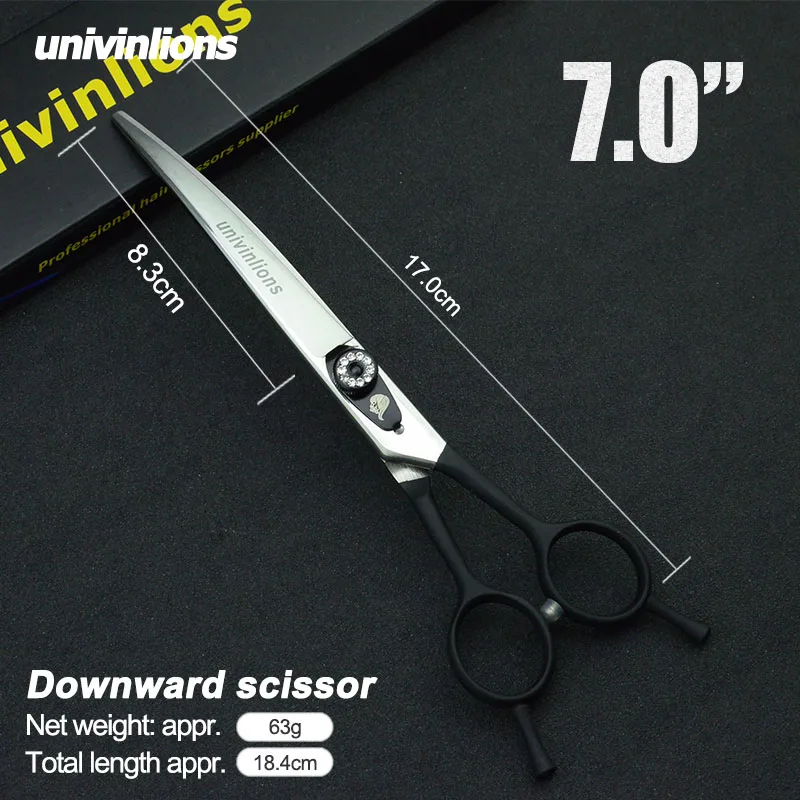 

7" Pet Dogs Gromming Scissors Down Curved Shears Sharp Edge Animals Cat Downward Cutting Stainless Steel Barber Cutting Tools