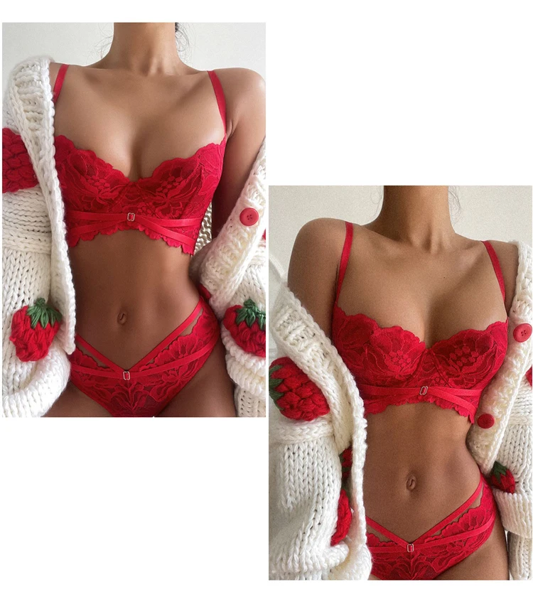 bra and panty CINOON Top High Quality Bra Set Lingerie Push Up Brassiere Lace Embroidery Underwear Set Sexy Ultra-thin Cup For Women underwear ethika set