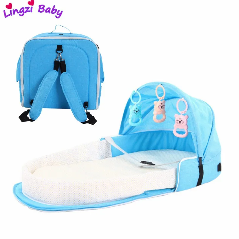 Lit Portable Pliable Pour Bebe Panier De Couchage Respirant Protection Solaire