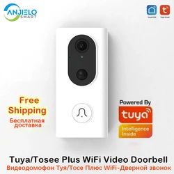 Telefone móvel tuya aplicativo inteligente & vida inteligente app wi fi sem fio suporte do telefone da porta de vídeo alexa & google casa vídeo campainha câmera