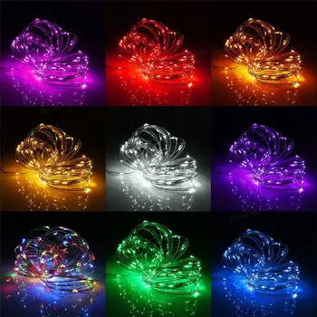 

New 3.0M Copper Silver Wire String LED Light 3AABattery Decor Colorful Bright