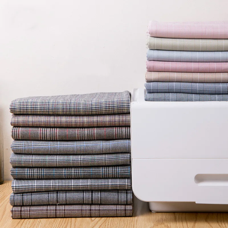 100x150 см микро-эластичная Классическая клетчатая ткань в британском стиле, весна-осень, тонкая швейная рабочая одежда, жилет, костюм, ткань