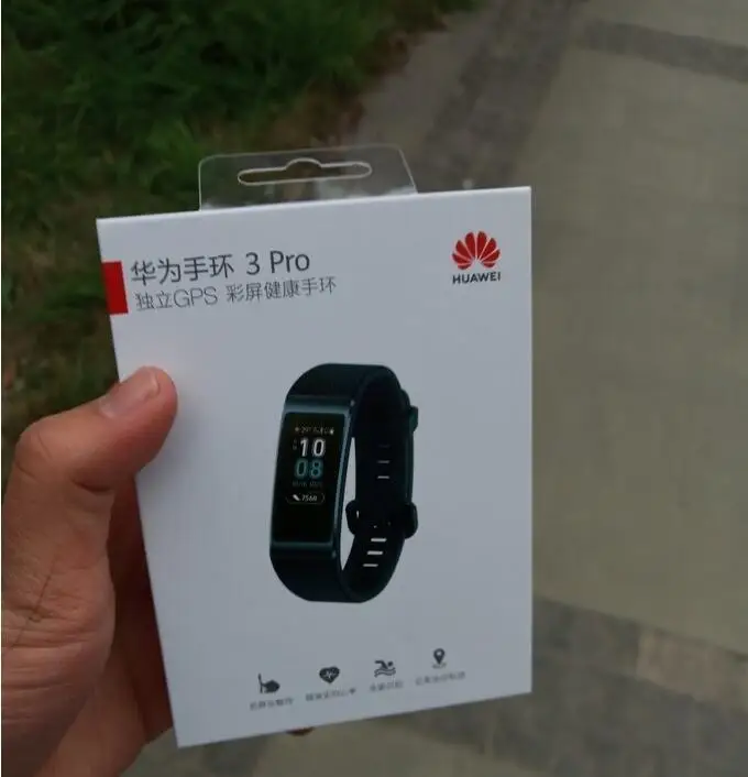 Оригинальный Смарт браслет Huawei Band 3 Pro GPS металлический каркас цветной сенсорный