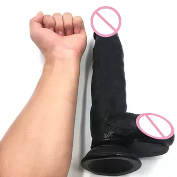 Giant Black Dildo Thick Huge Dildos Extreme Big Realistic Penis With Suction Cup Sex Product for Women (31CM ) 4