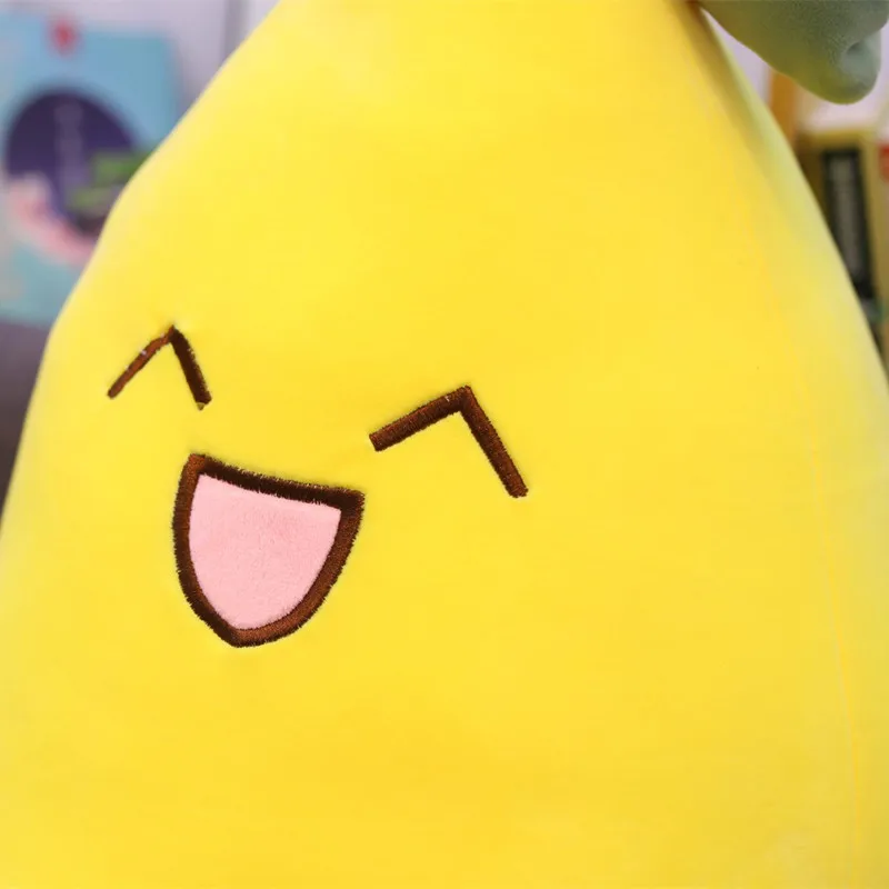 Креативный 50-90 см милая улыбка банан плюшевые игрушки мягкие мультфильм фруктовая кукла милая Подушка для детей девочек подарок на день рождения
