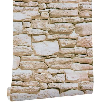 

Waterproof PVC self-adhesive wallpaper retro brick stone for bedroom living room office kitchen wall papers home decor bedroom