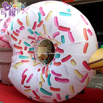

3m High Inflatable Sweet Donuts Model, Inflatable Dessert Cartoon Series Decor for Food Festival