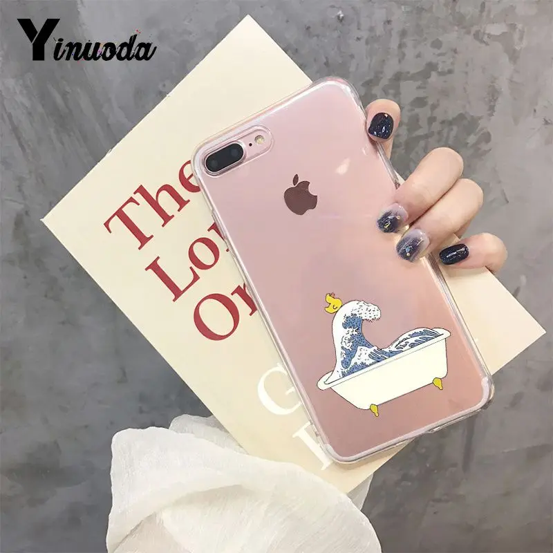 Yinuoda большая волна от Kanagawa DIY аксессуары для телефонов Чехол для Apple iPhone 8 7 6 6S Plus X XS max 5 5S SE XR чехол