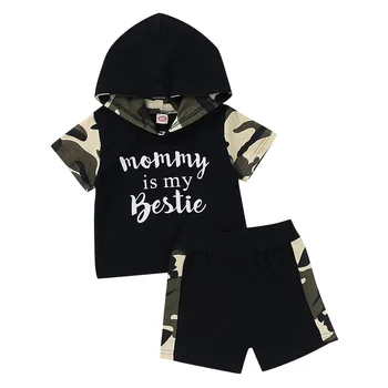 

Toddler Baby 2pcs Sets Summer Girls Clothes Camouflage Short Sleeve T shirt+Shorts Girls Outfits Kids Clothing For Boy Sets D30