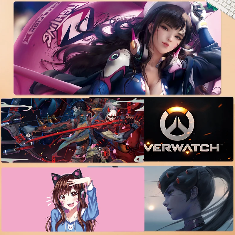 OW D. va Mercy Reaper Genius Black Lily Esports Мужская игровая коврик для мыши подарки для мальчиков и девочек