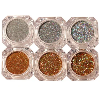 

6 Packs Nail Art Make Up Glitter Shimmer Dust Powder Tips Decoration Nail DIY Accessories