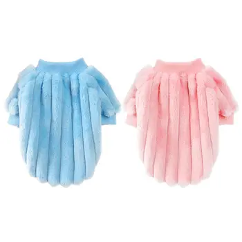 

plush pet warm clothes Pink Plush Warm Cat Clothes Winter Pet Puppy Kitten Coat Jacket For Dogs Cats Plush Clothing#0812Y30