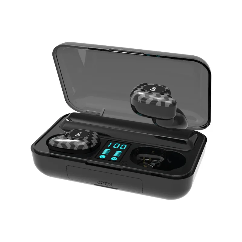 Wierless 9D стерео Bluetooth наушники Шум снижение hd-звонок светодиодный цифровой Дисплей IPX7 Водонепроницаемый Bluetooth гарнитура для мобильного телефона