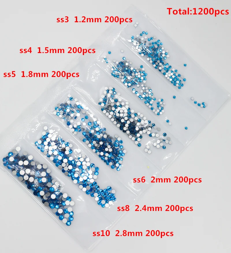 Crystal AB Glass Nail Art Rhinestone Glitter Crystals Strass Nail Art Rhinestone 40 Colors Mix Sizes Decorations nail art rhinestones rhinestone accessories glass rhinestones rhinestone crystals nail art accessories glass crystals