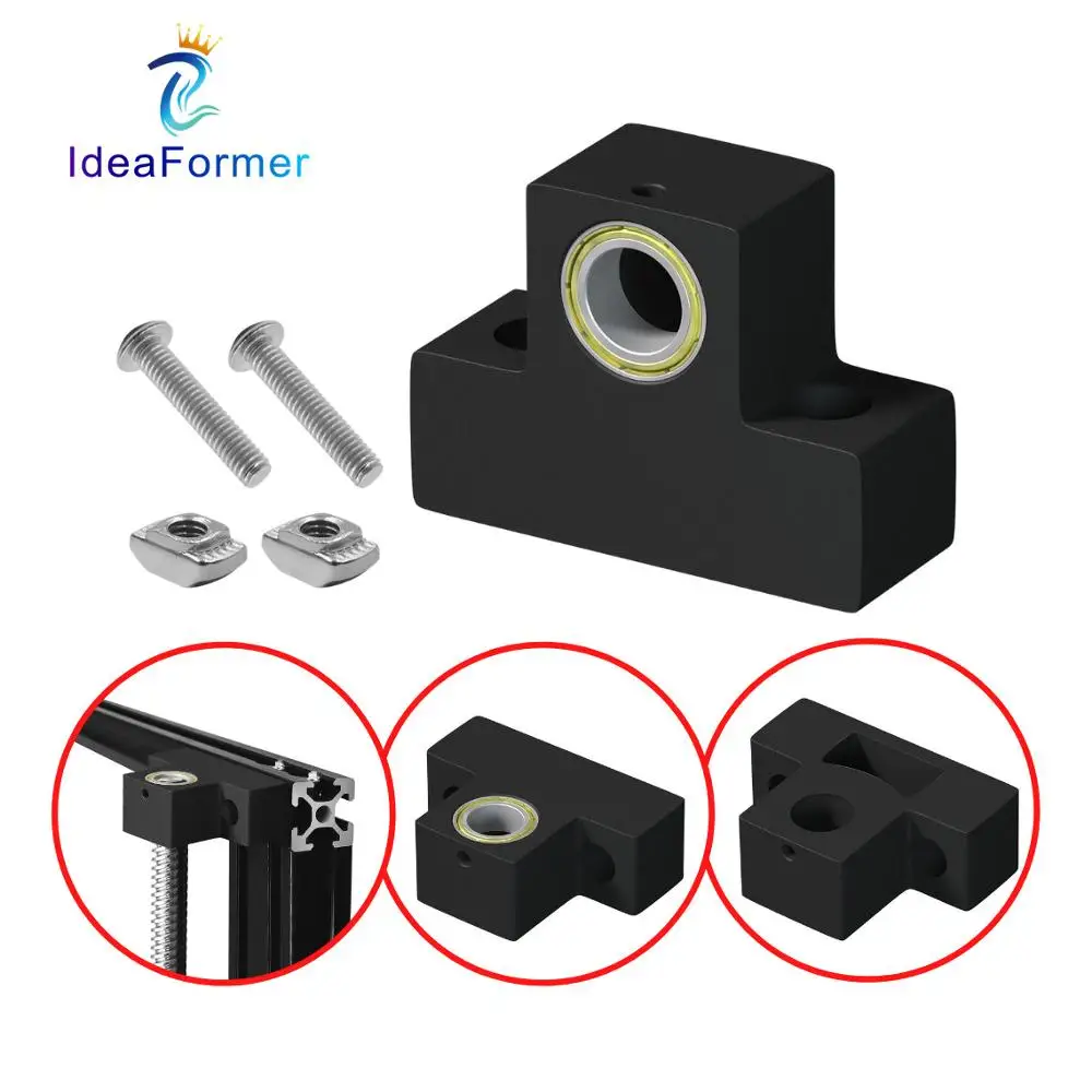 

T8 Lead Screw Nylon Block Bracket Seat Top Mount Holder for Tornado CR10 Ender 3 Pro CNC Z-Axis Bearing Holder 3D Printer Parts