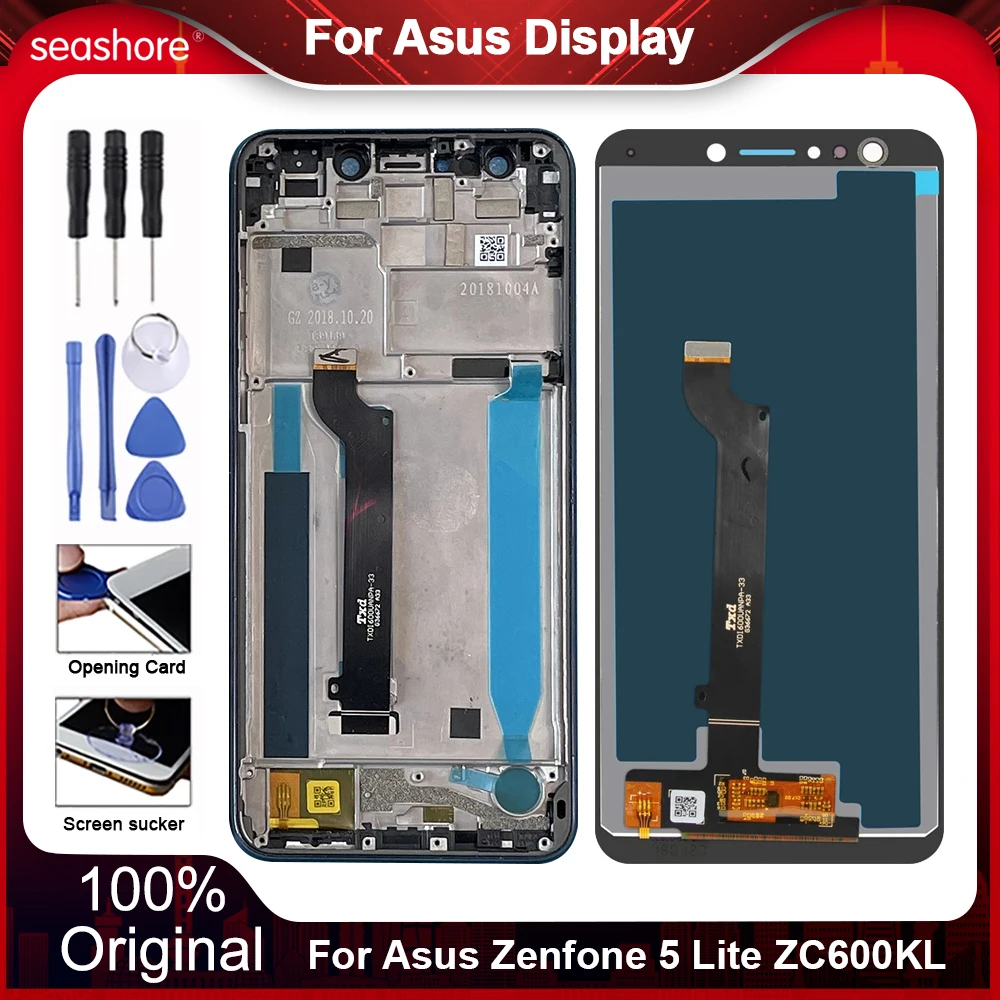 Original Display For Asus Zenfone 5 Lite ZC600KL Display Touch Screen For Asus ZC600KL LCD Display Digitizer Replacement Parts
