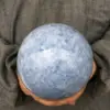 Natural Blue Calcite Quartz Crystal Sphere Ball Healing 4