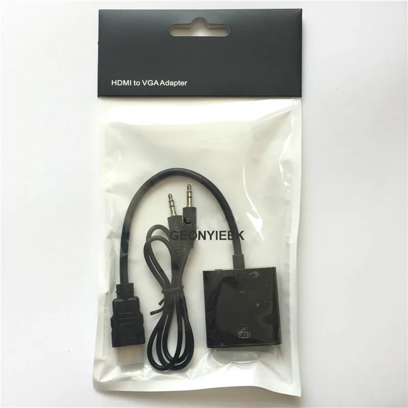 Переходник с HDMI на VGA Папа мама Кабель адаптер 1080P цифровой аналоговый видео и - Фото №1