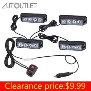

Clearance Price One Set Of Flashing Light With Mounting Bracket For Roof Bar Bull Bar Roof Rack 12V/24v