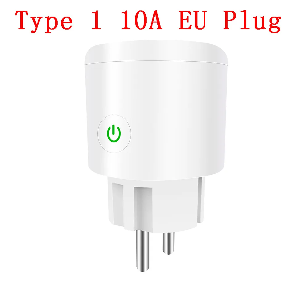 Type 1 10A EU Plug Smart Plug EU WiFi розетка 10A/16A управление приложением синхронизации для iOS Android телефон работает с Alexa Google Home Мини Голосовое управление - Комплект: Type 1 10A EU Plug