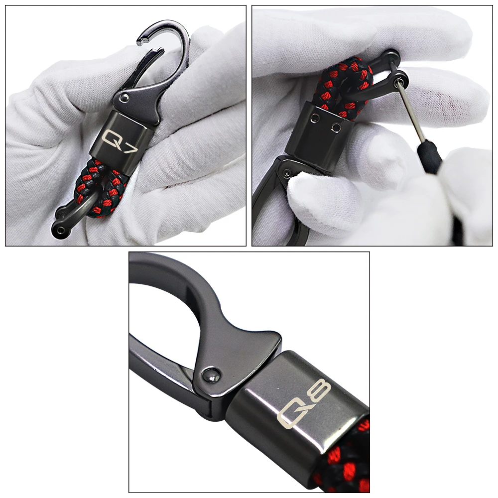 Luxurious Metal and Leather Car Keychain - Premium Automotive Accessories