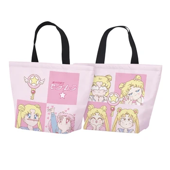 

Anime Demon Slayer: Kimetsu No Yaiba Insulated Lunch Bag Handbag Reusable Portable Cooler Lunch box Tote Bag Food Container