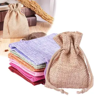 

15 Pcs/pack Drawstring Burlap Bag Cute Gifts Candy Small Jewelry Storage Bags NEW