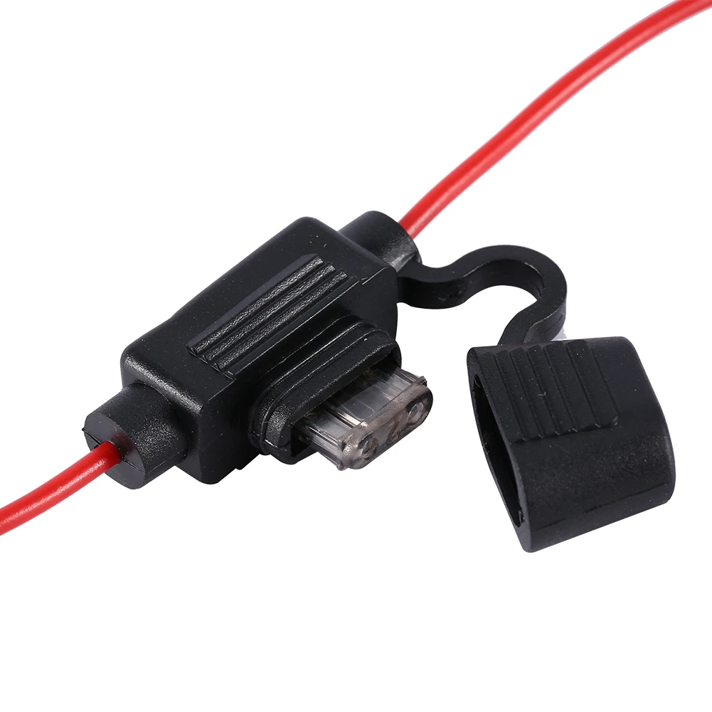 Universal 12V Waterproof Car FM Radio Aerial Antenna Signal Reception Amplifier Booster Copper signal wire Blade Fuse Holder