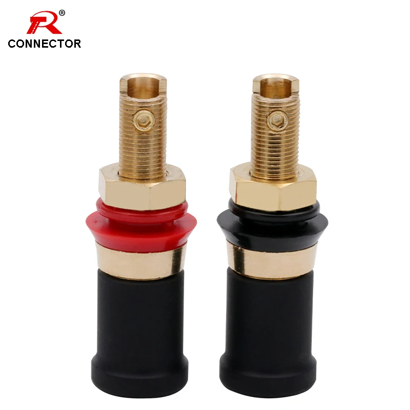 1pair High Quality Gold Plated Copper Amplifier Speaker Terminal Binding Post 