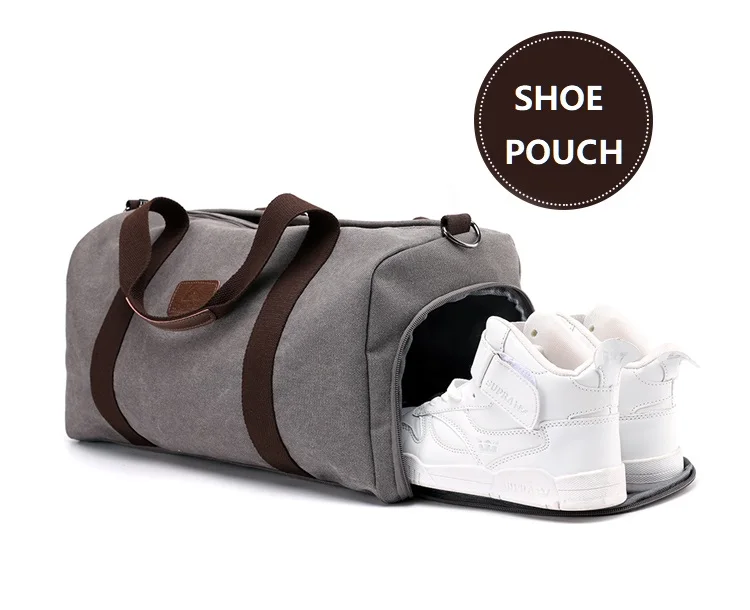 Quality Duffle Bag Unisex Large Travel Bags Fashion Canvas Luggage Bag with Shoe Pouch Multifunctional Business Travel Bags
