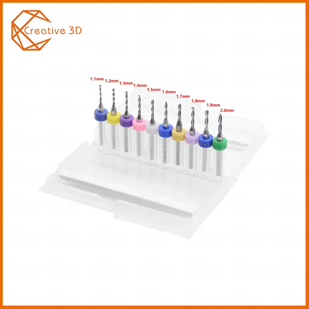 

10pcs/Set Nozzle cleaning needle High Quality Hard Alloy PCB Drill Bit tungsten steel carbide for print circuit board cnc Bits