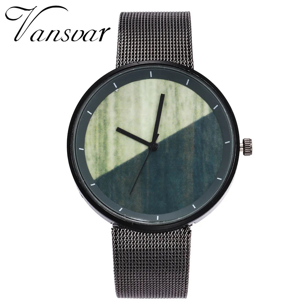 

2019 Leisure Men Women Watches Wooden Pattern Quartz Watches Ultra-thin Alloy Mesh Belt Relogio Feminino Reloj Mujer Hot-selling