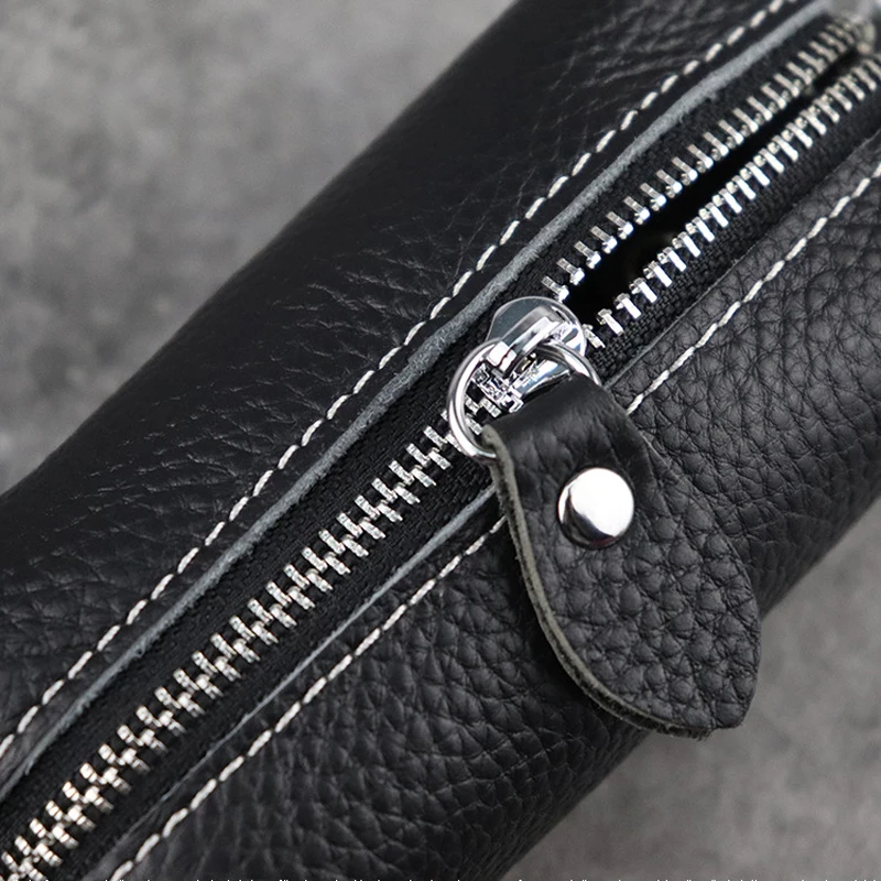 Genuine Leather Car Key Protection Case Men Keychain Coin Purse Casual Housekeeper Holders Zipper Key Covers Wallet Unisex